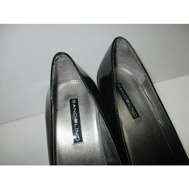 Bandolino Black Bdeladia Patent Leather Almond Toe Pumps Size Us
