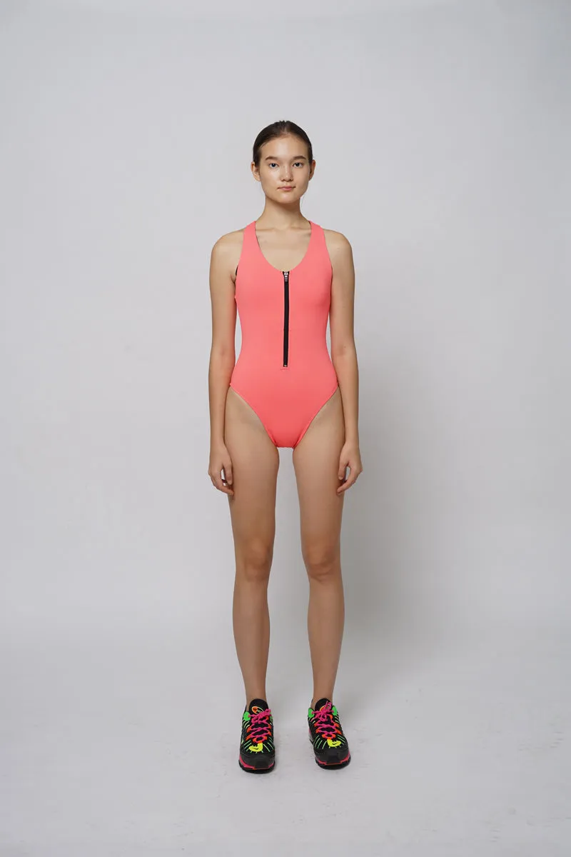BASIC NEON ORANGE SWIMMING SUIT