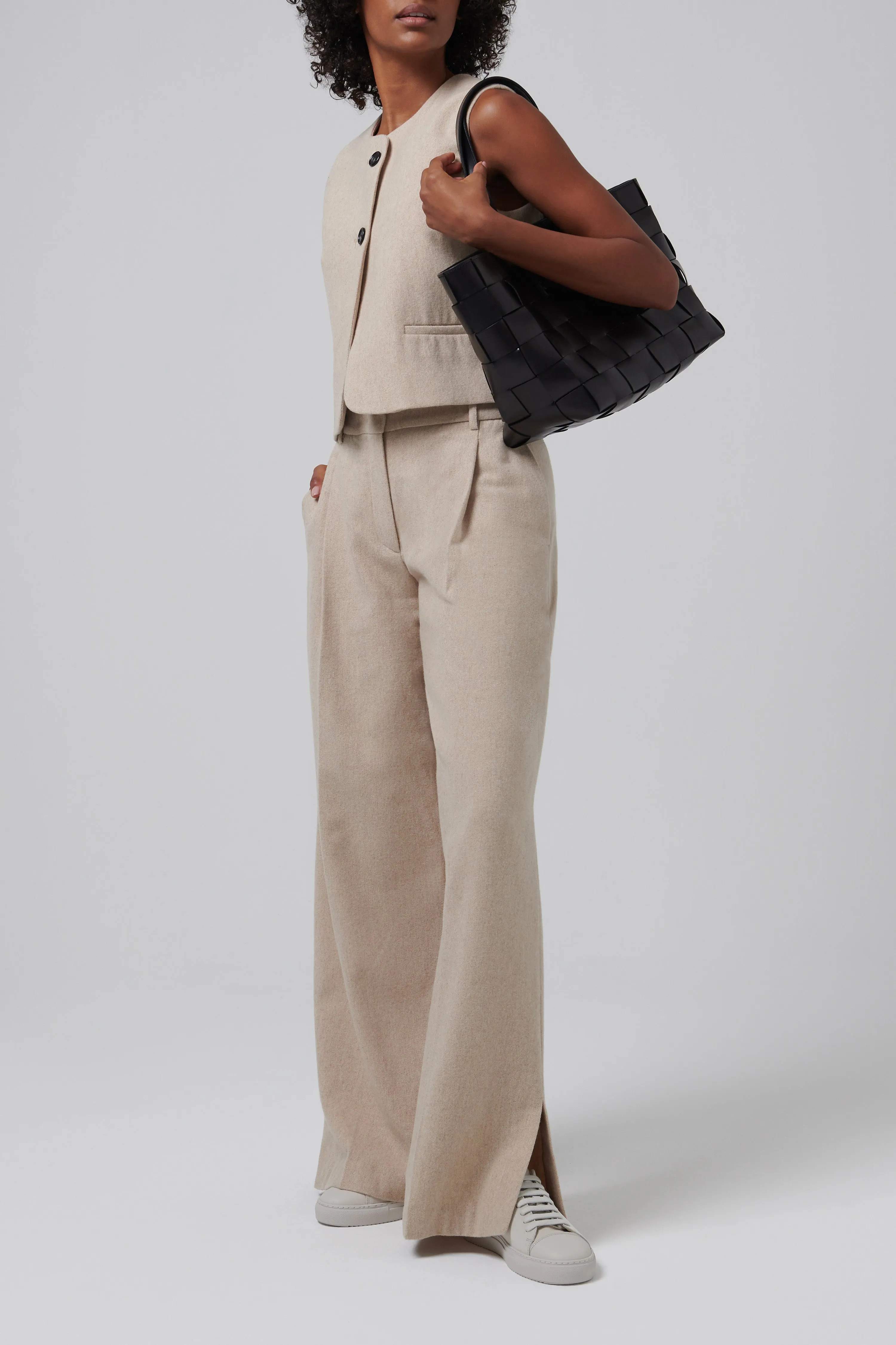 Beige Mille Pants