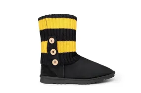 Black Short UGG Boots   Black & Yellow UGG Socks