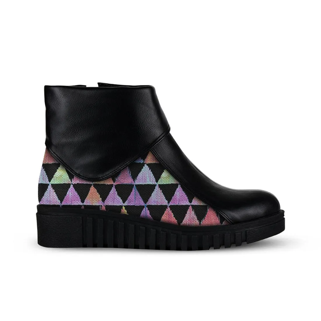 Block Bootie Rainbow Triangles
