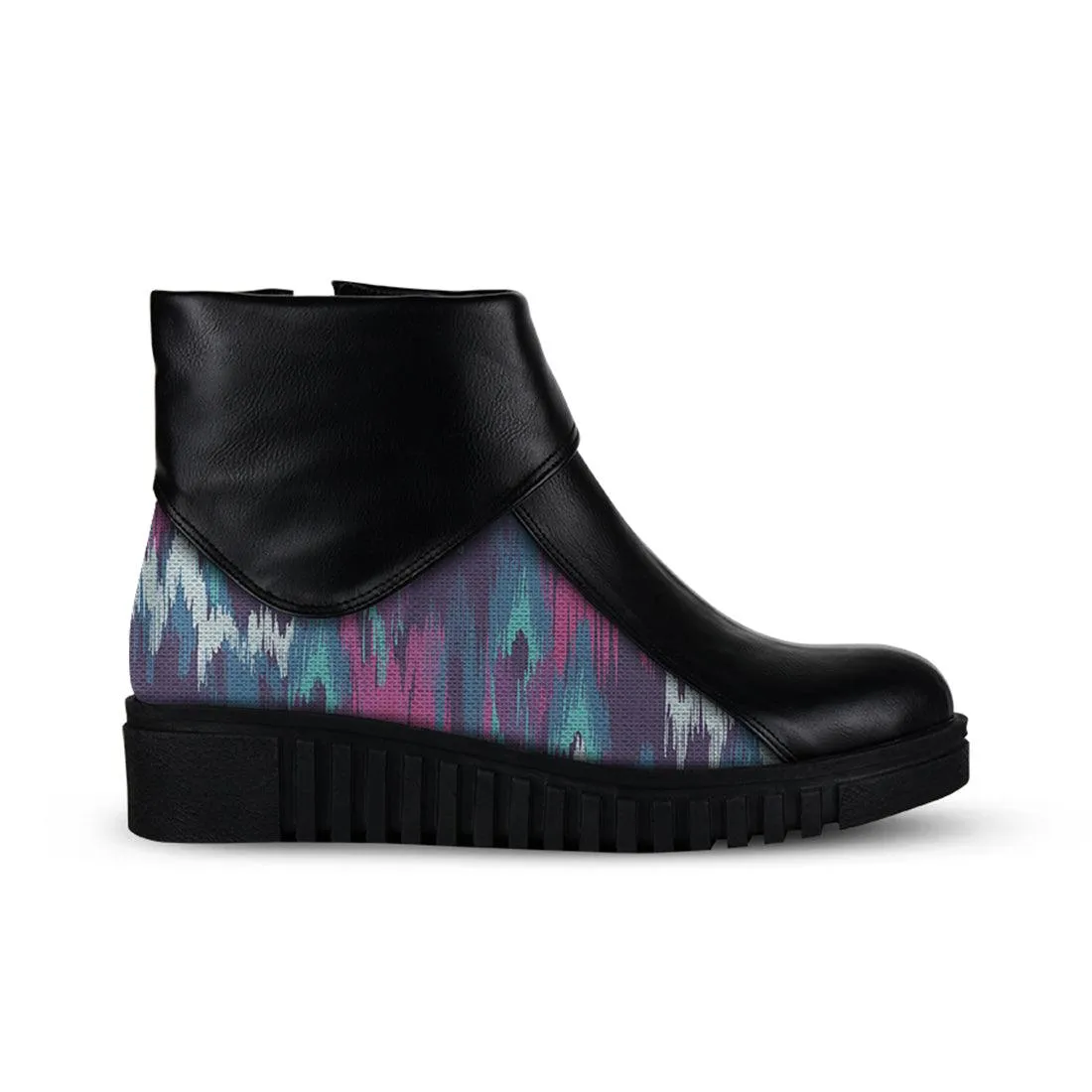 Block Bootie Wavy Colors