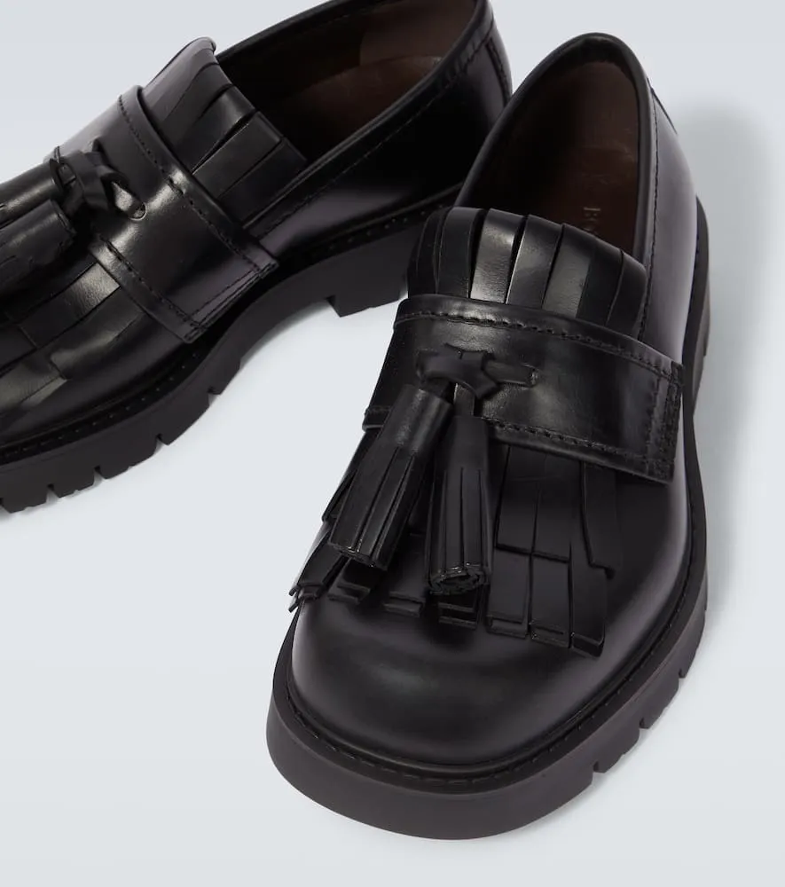 Bottega Veneta Haddock fringed leather loafers