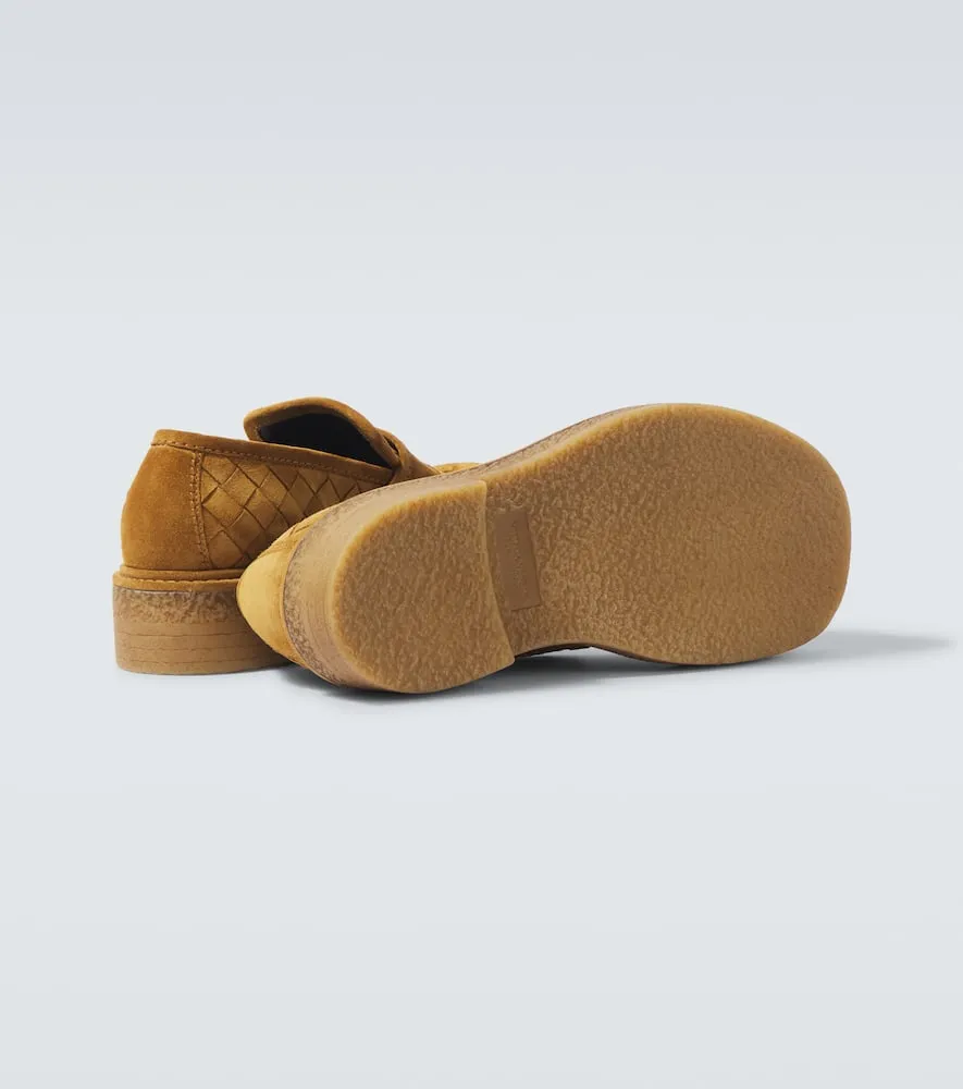 Bottega Veneta Haddock Intrecciato suede loafers