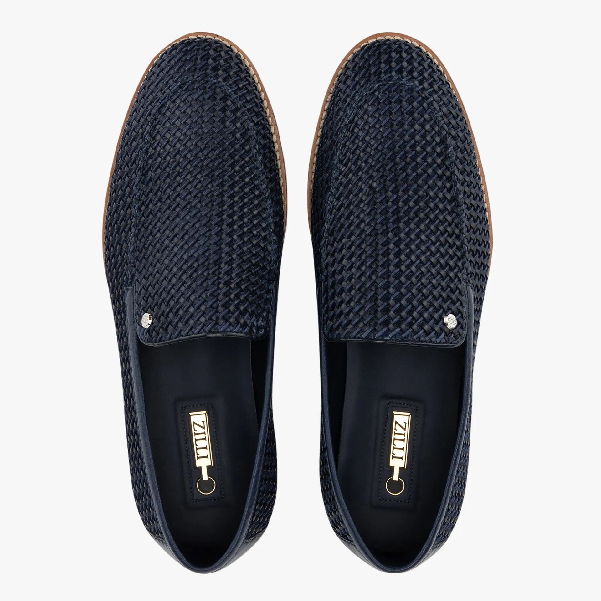 Braided Calfskin & Cotton Loafers