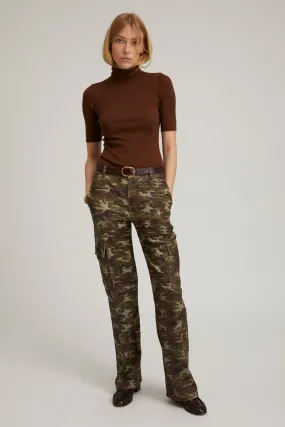 Camouflage Leather Cargo Trousers PR