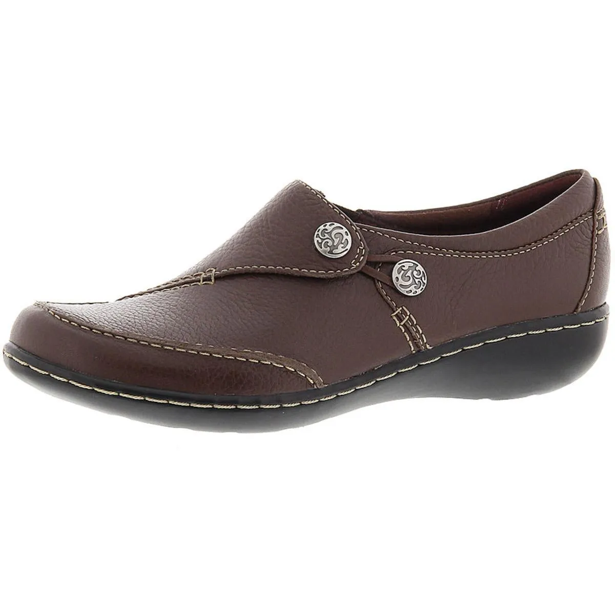 Clarks Womens Ashland Lane Q Leather Comfort Insole Loafers
