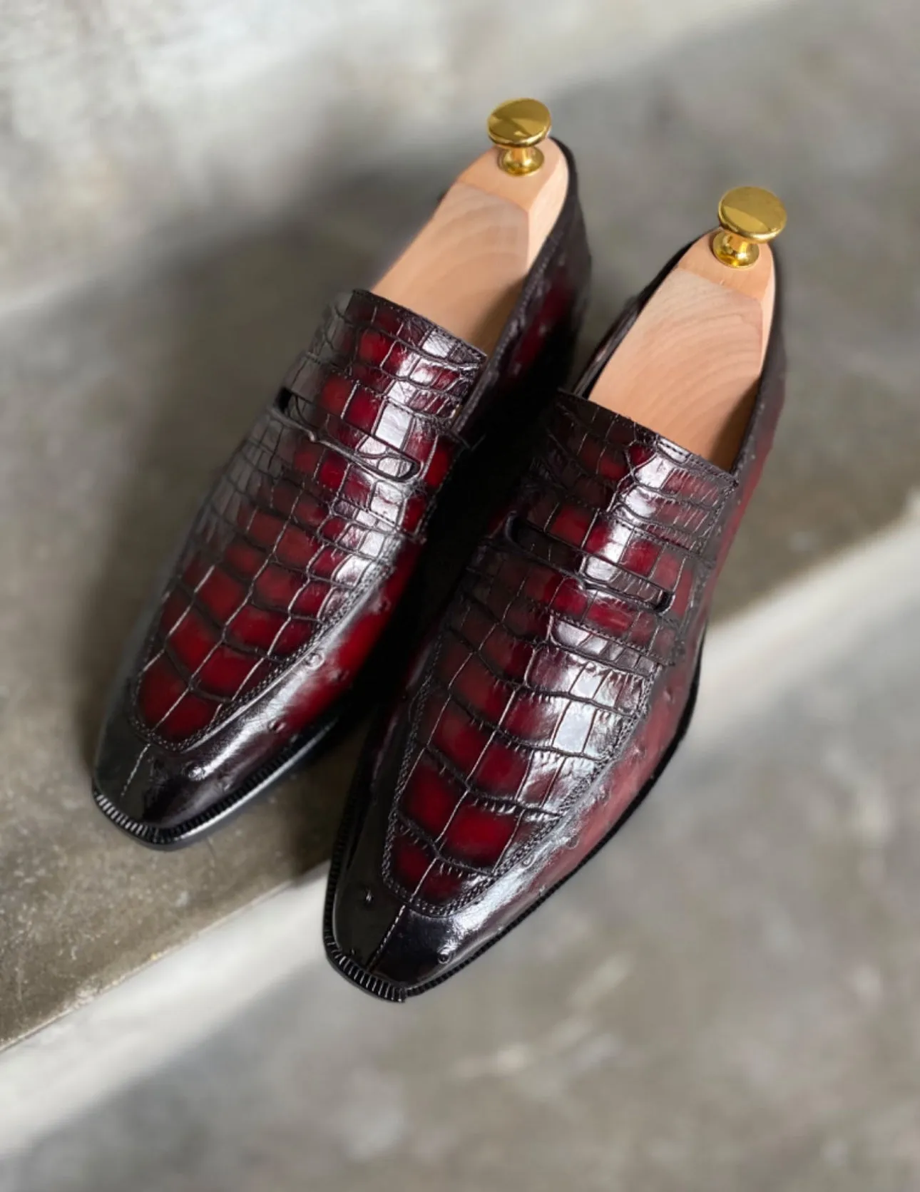 Croc & Ostrich ALEX Loafer