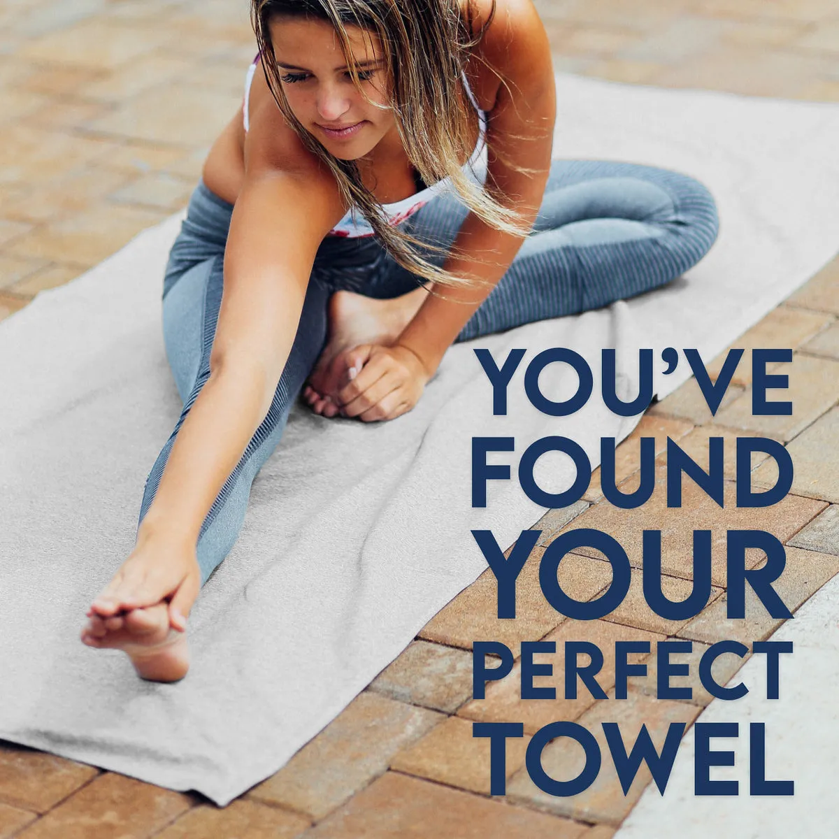 Dock & Bay Quick Dry Towels - Mountain Grey - Customized Embroidery Personalized for You