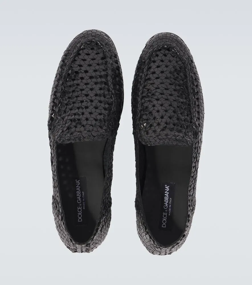 Dolce&Gabbana Woven leather loafers