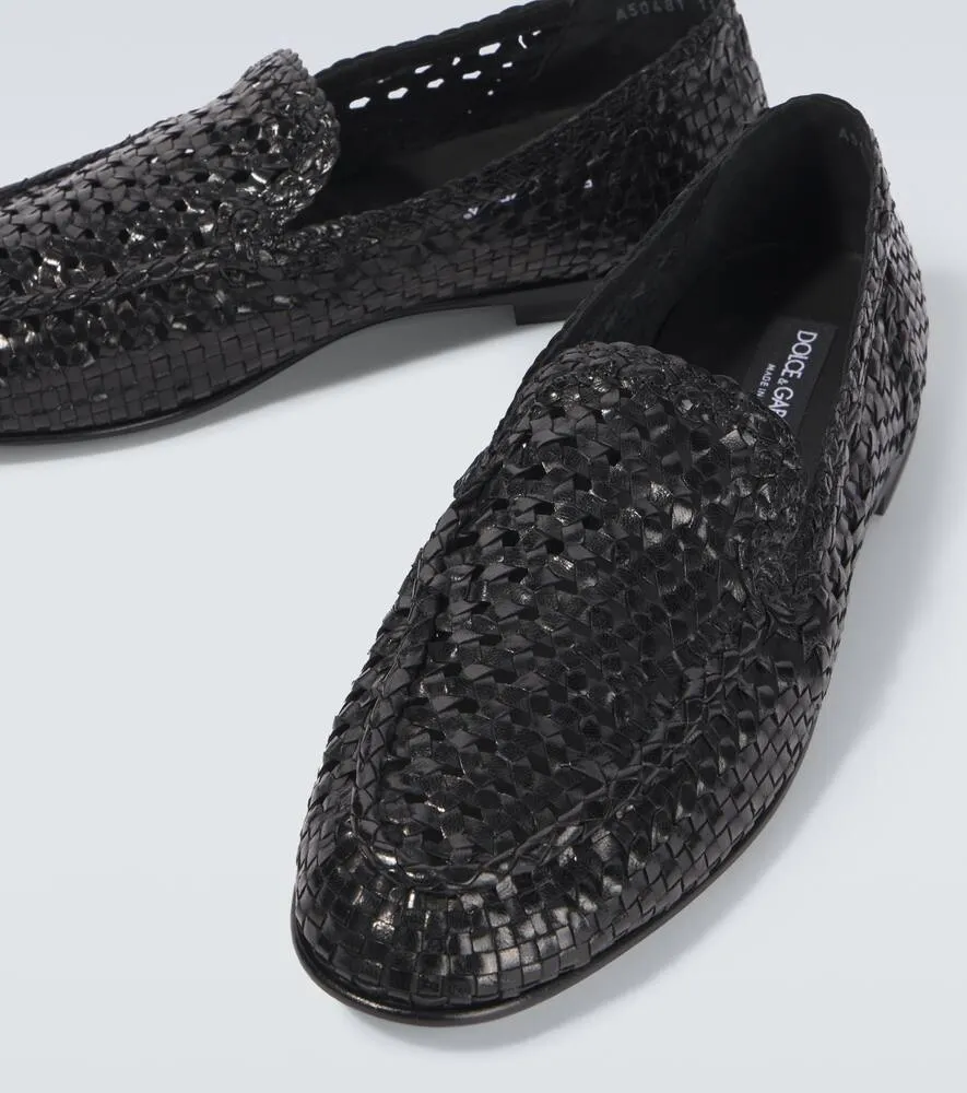Dolce&Gabbana Woven leather loafers