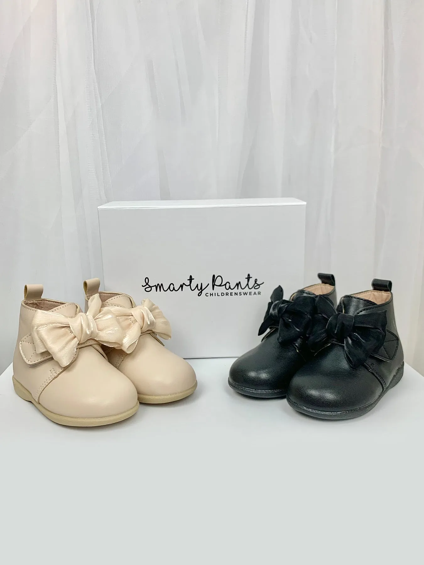 Girls Layla Ankle Boots with Bow - 2 Colours