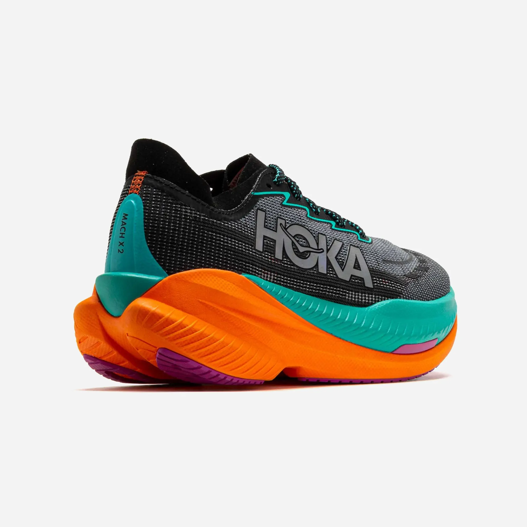 Hoka One One Mach X 2 Black Electric Aqua