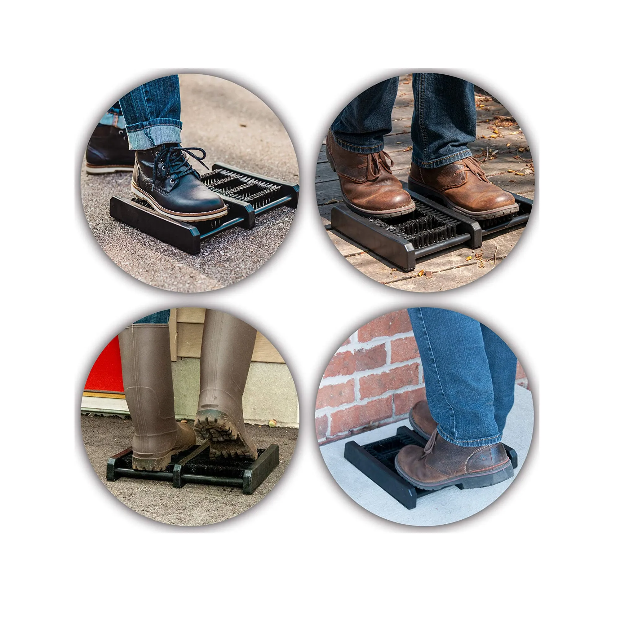 Jobsite Boot Scraper - Outdoor Shoe Scrubber Cleaner Brush