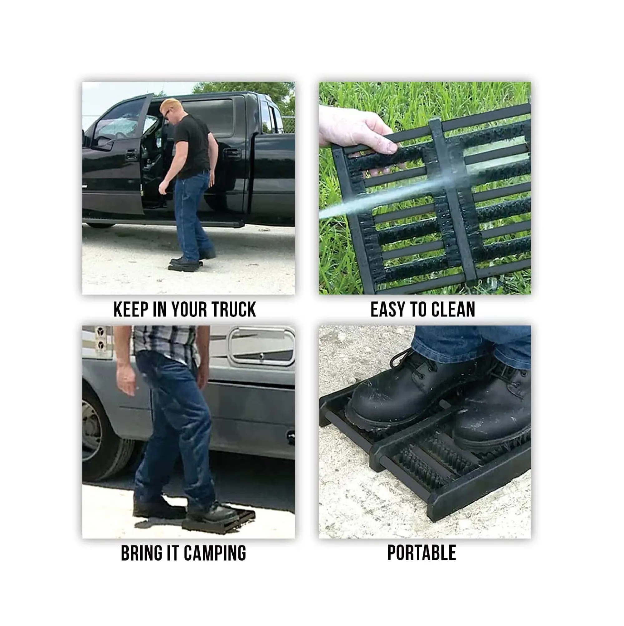 Jobsite Boot Scraper - Outdoor Shoe Scrubber Cleaner Brush
