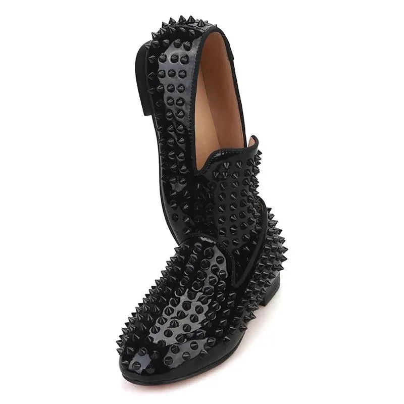 Kids Loafers Matching Sophistication: Handmade Spiked Loafers for Kids