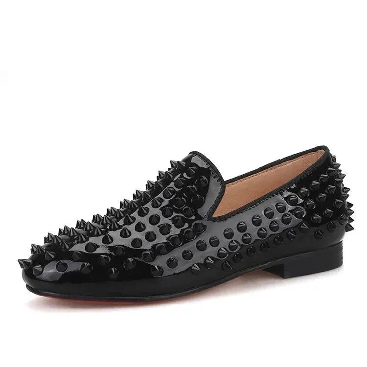 Kids Loafers Matching Sophistication: Handmade Spiked Loafers for Kids