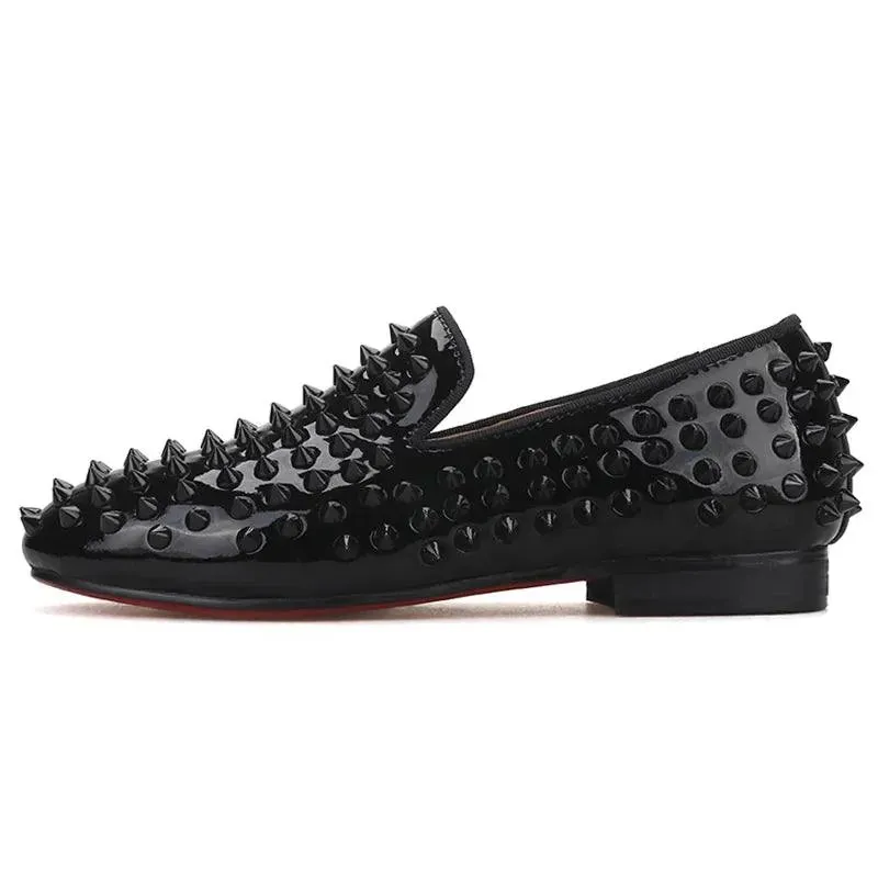 Kids Loafers Matching Sophistication: Handmade Spiked Loafers for Kids