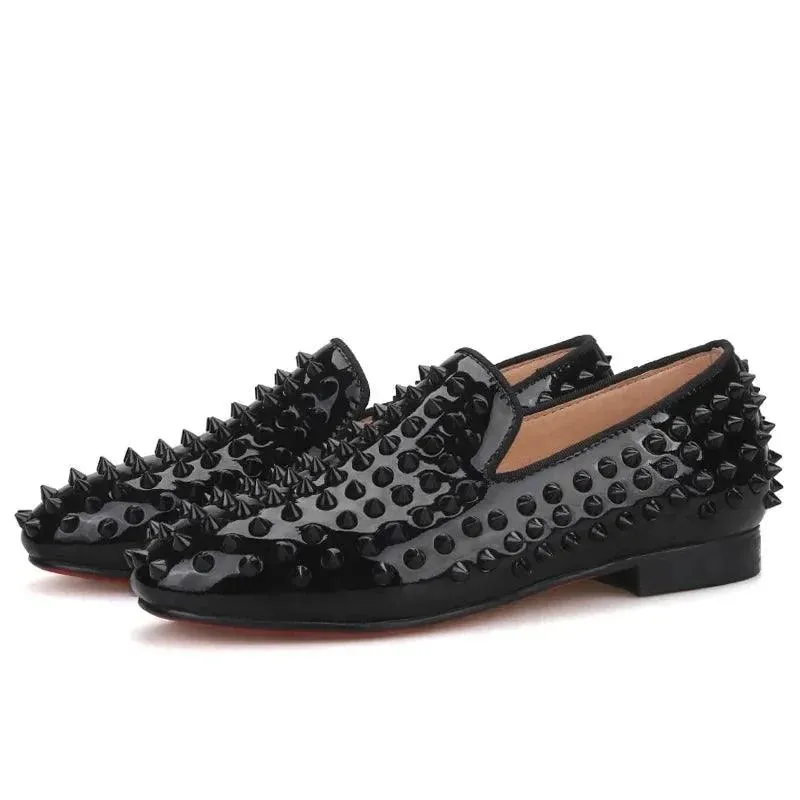 Kids Loafers Matching Sophistication: Handmade Spiked Loafers for Kids
