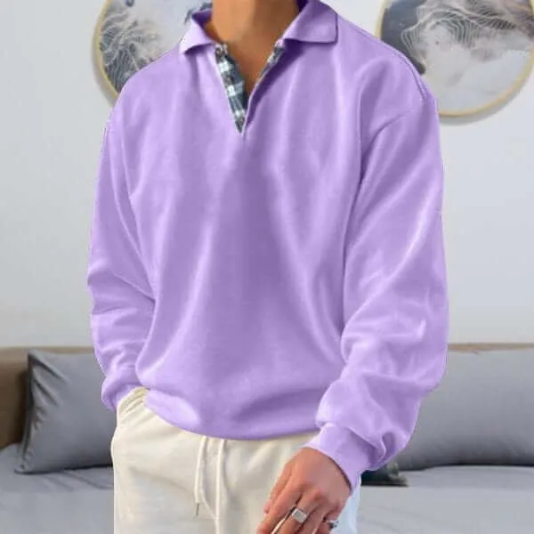 Men's Long-Sleeve Relaxed Fit Polo Shirt