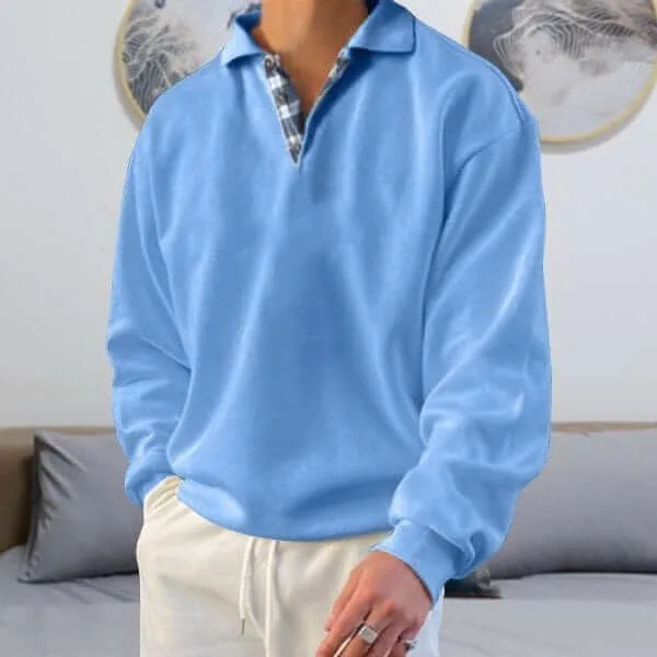 Men's Long-Sleeve Relaxed Fit Polo Shirt