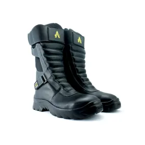 Orazo Ibis Vwr Black-Grey Motorcycle Riding Boots
