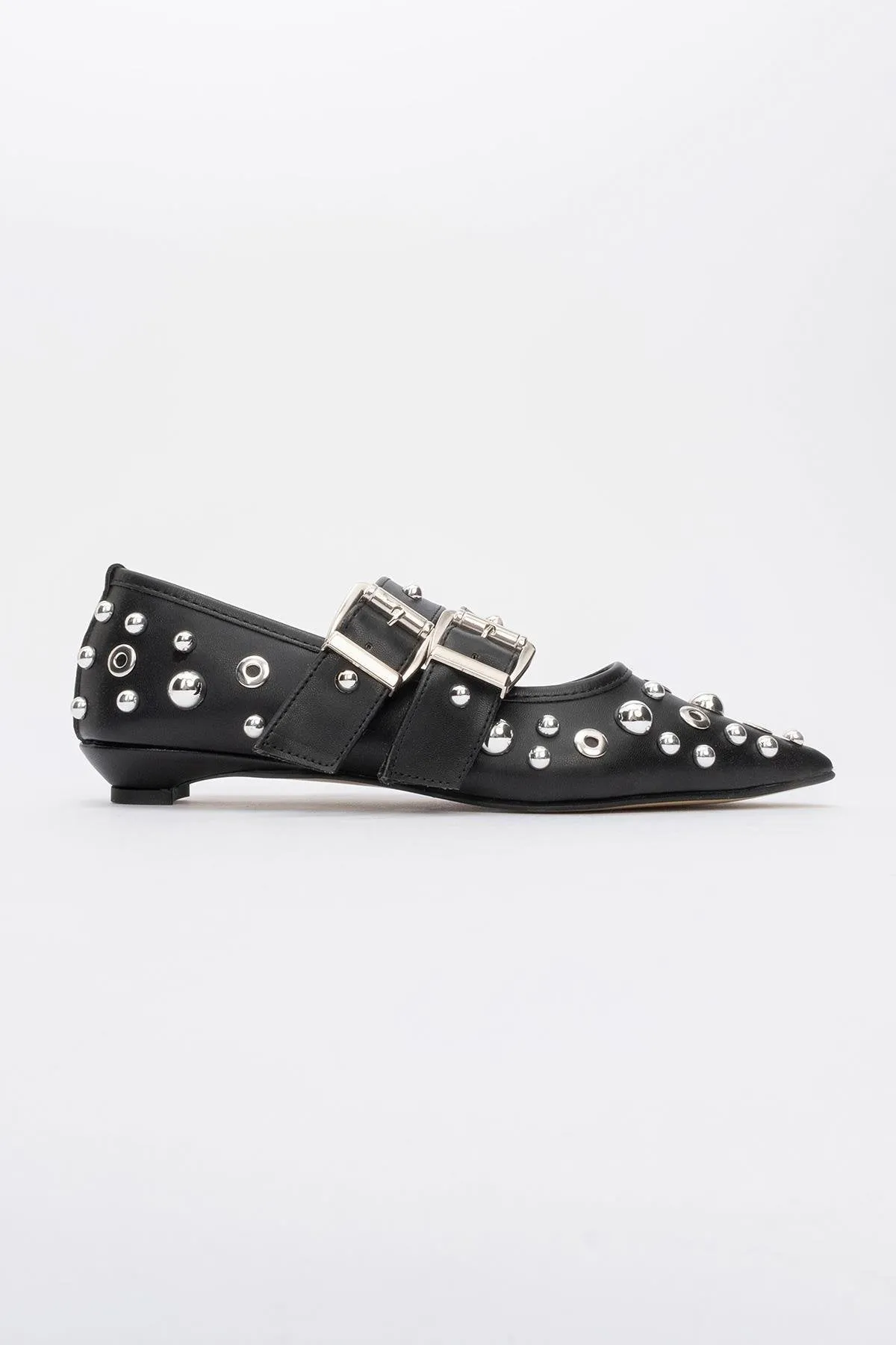 PIRGE Black Troclu Belted Women's Ballerina Shoes