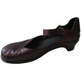 Rockport Burgundy Aravon Leather Mary Jane Slip On Pumps Size Us