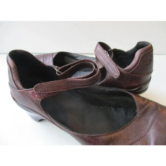 Rockport Burgundy Aravon Leather Mary Jane Slip On Pumps Size Us