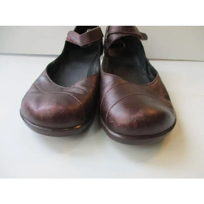 Rockport Burgundy Aravon Leather Mary Jane Slip On Pumps Size Us