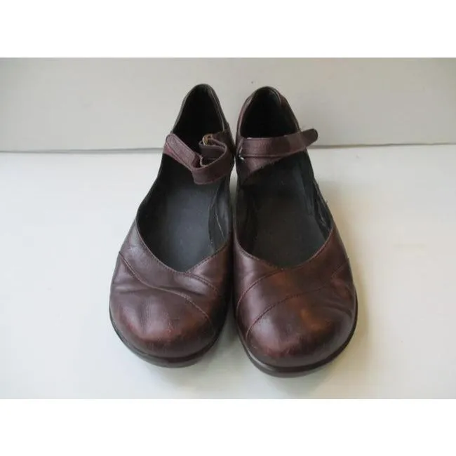 Rockport Burgundy Aravon Leather Mary Jane Slip On Pumps Size Us