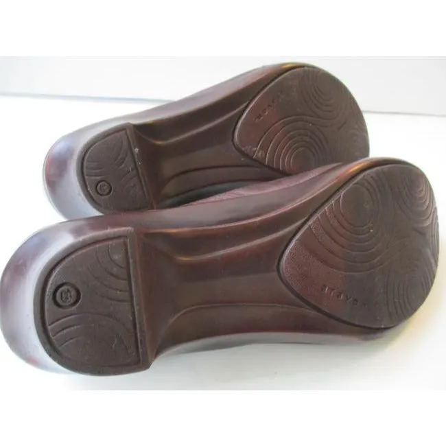 Rockport Burgundy Aravon Leather Mary Jane Slip On Pumps Size Us
