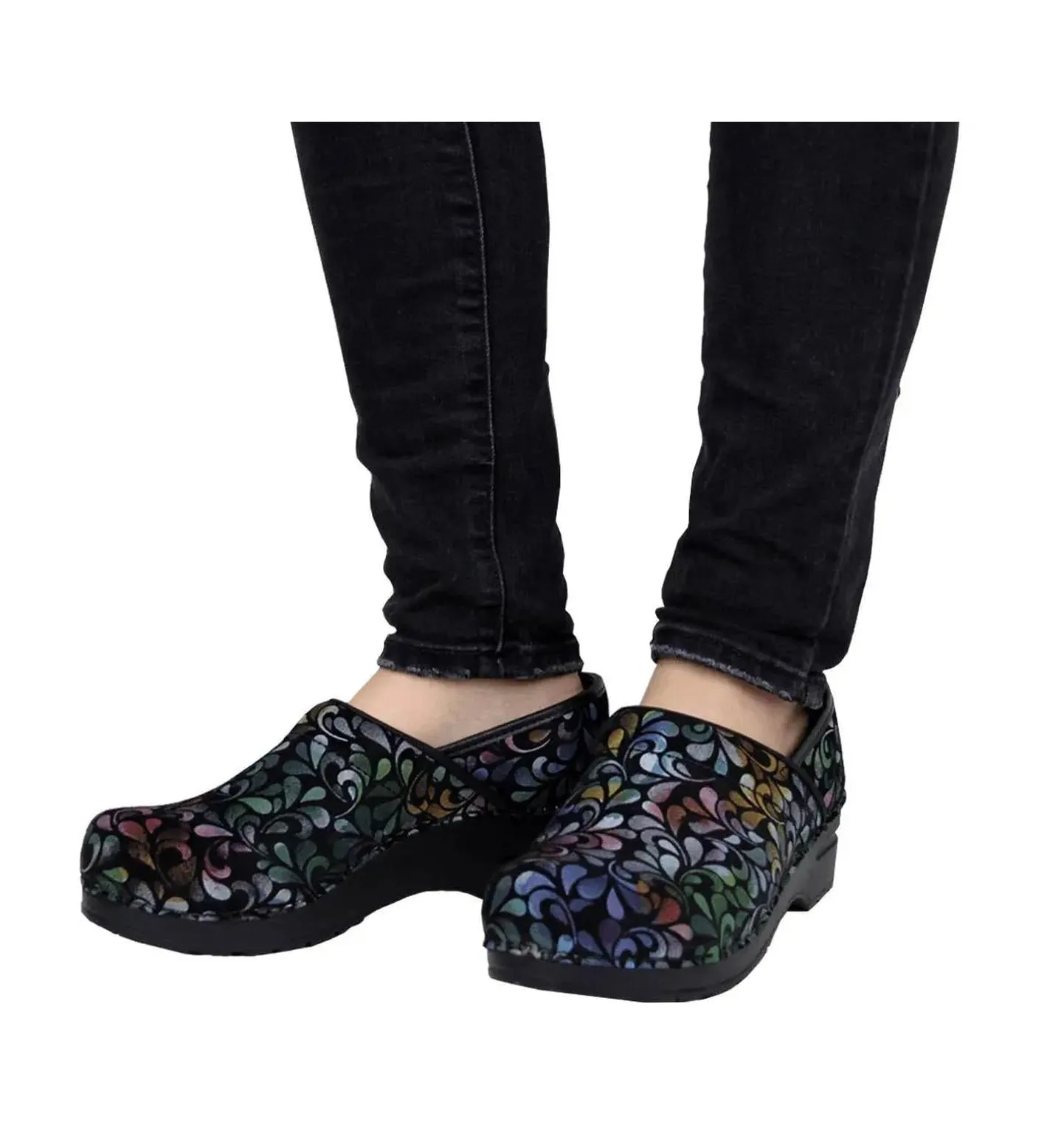Sanita Plume Women's Printed Leather Multi Chef Clog (Women's Clogs)