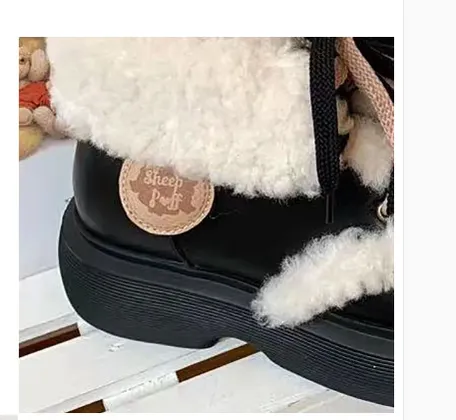 Sheep Puff~Retro Lolita Warm Snow Boots Multicolors
