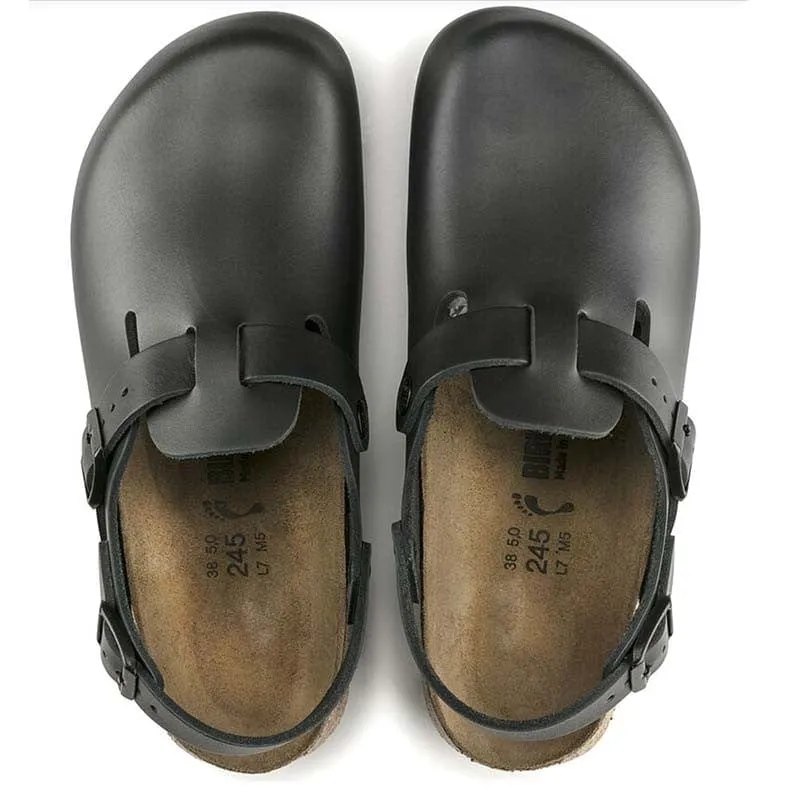 Tokio Black Leather Mixed Work Clog - BIRKENSTOCK