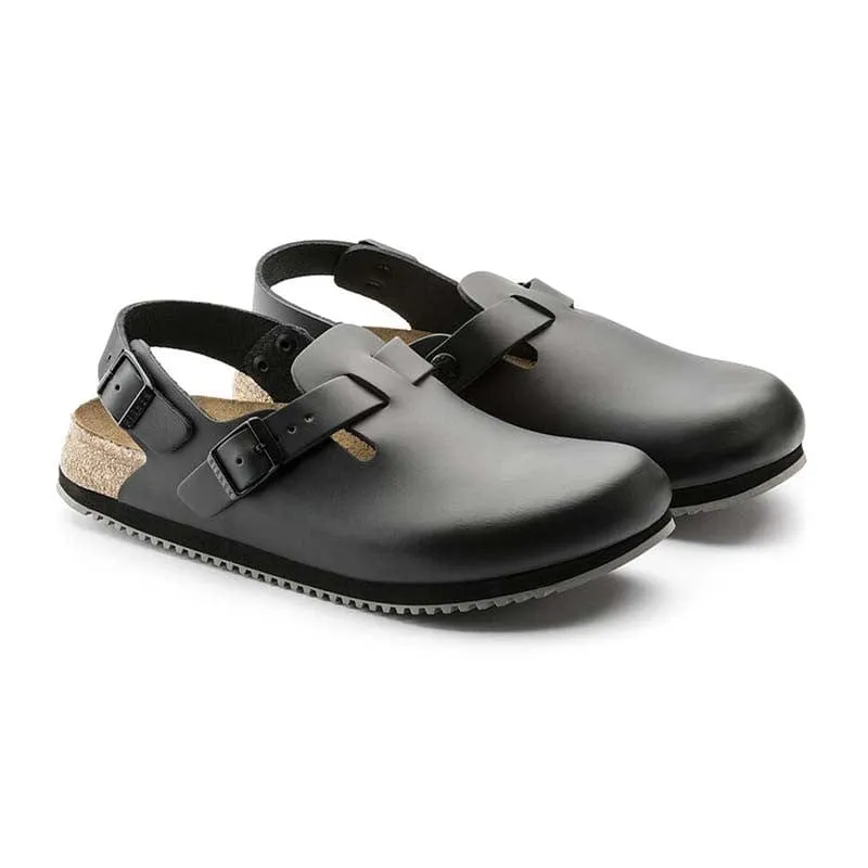 Tokio Black Leather Mixed Work Clog - BIRKENSTOCK