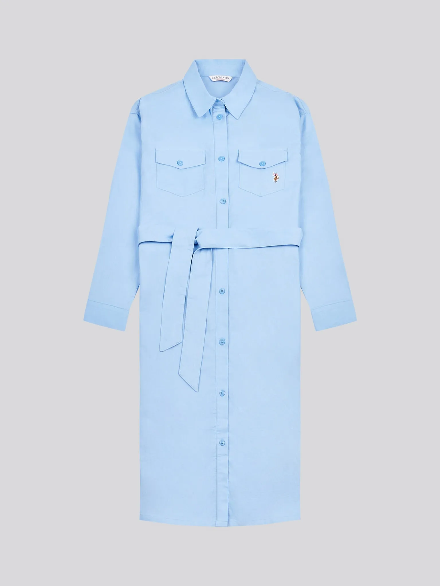 Womens USPA Shirt Dress in Vista Blue