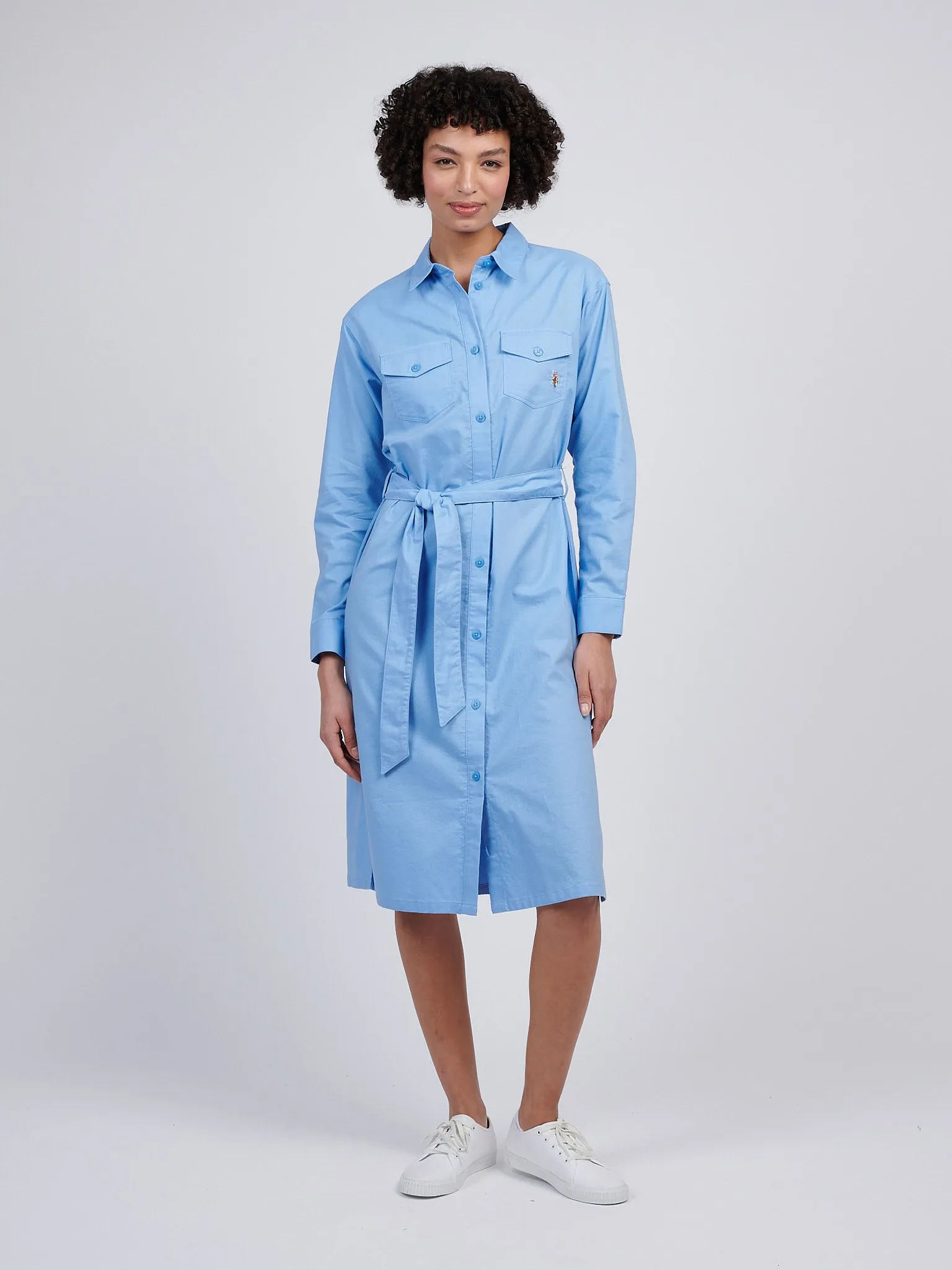 Womens USPA Shirt Dress in Vista Blue