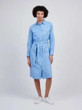Womens USPA Shirt Dress in Vista Blue